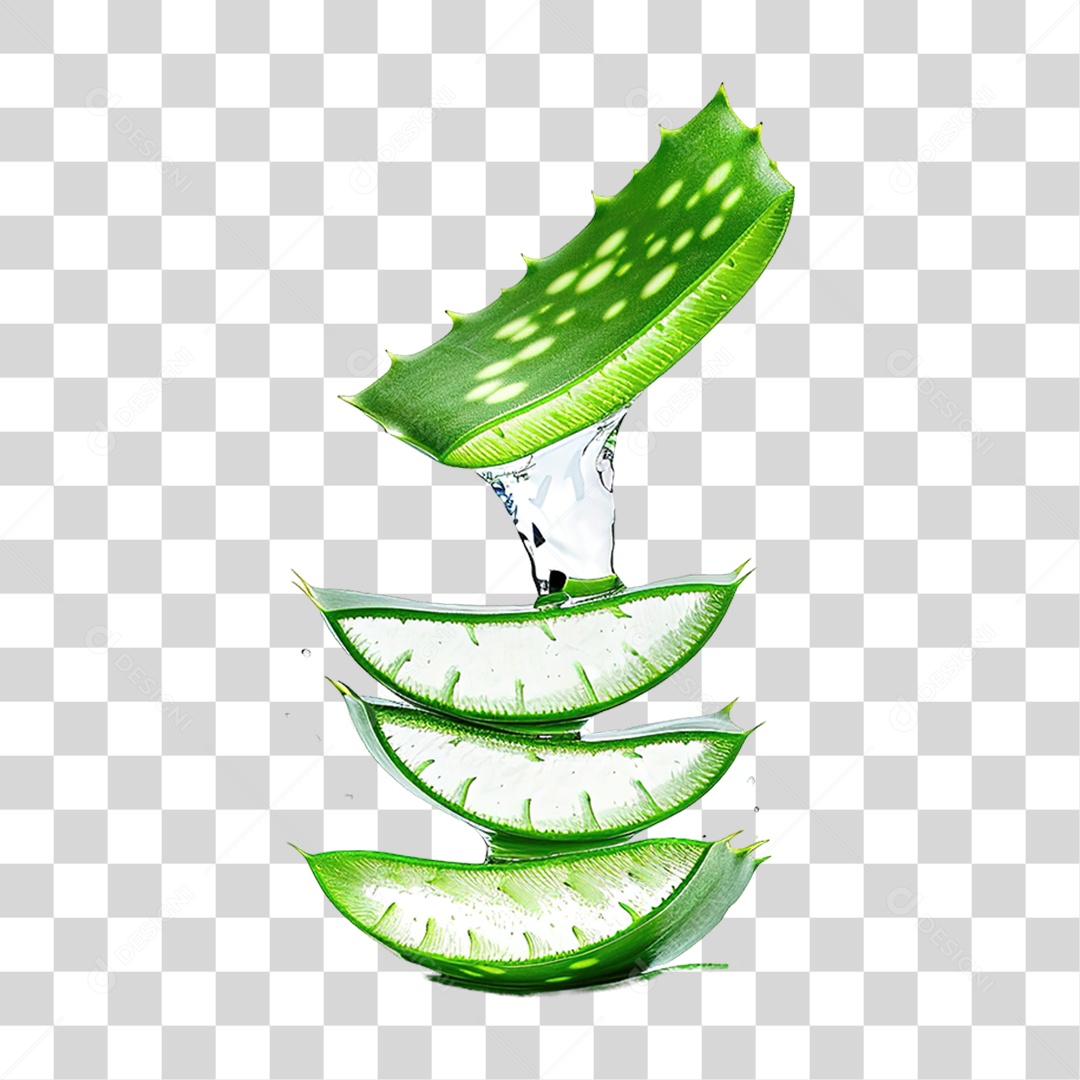 Pedaços de Babosa Planta PNG Transparente