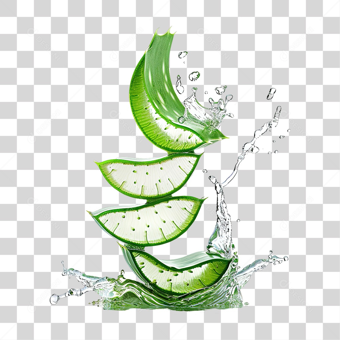 Pedaços de Babosa Planta PNG Transparente