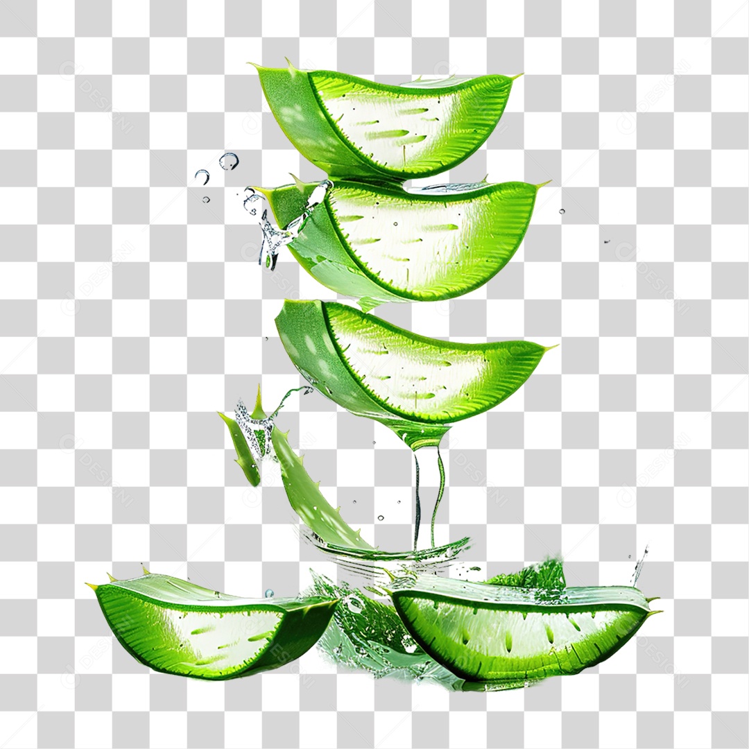 Pedaços de Babosa Planta PNG Transparente