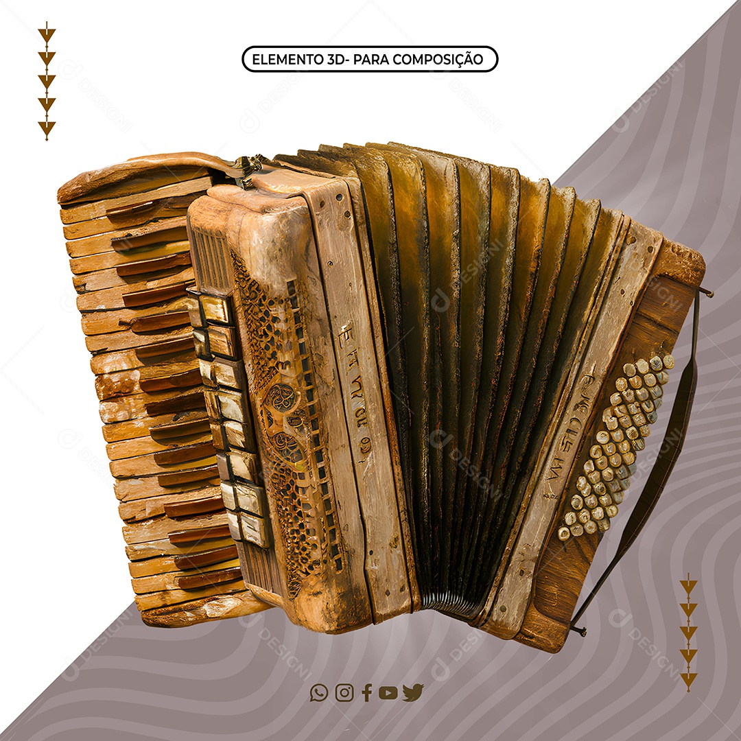 Saint John's 3D Accordion Element for PSD Composition