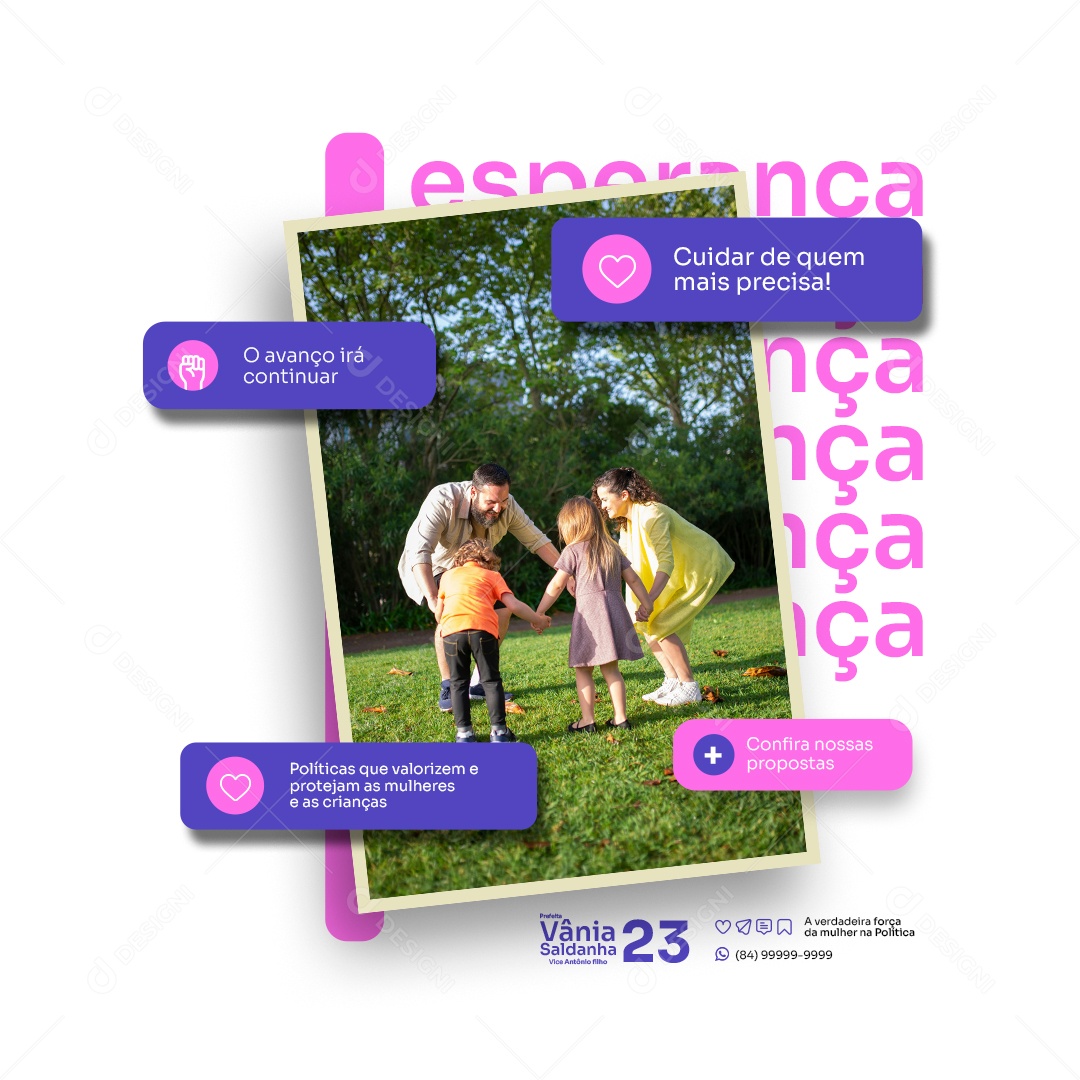 Politica Prefeita Esperança O Avanço Irá Continuar Social Media PSD Editável