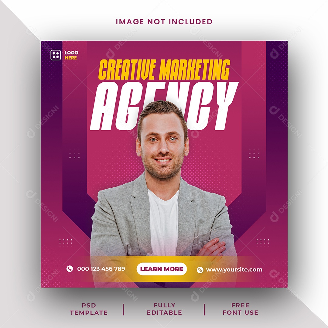 Agência Marketing Social Media PSD Editável