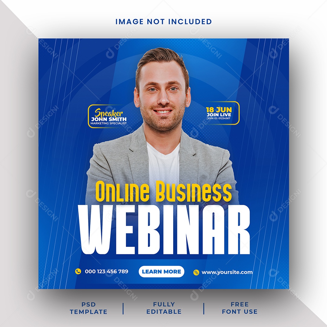 Marketing Webinar Social Media PSD
