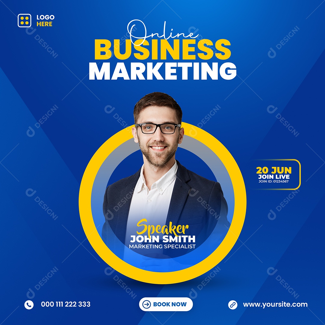 Agência Marketing Social Media PSD Editável