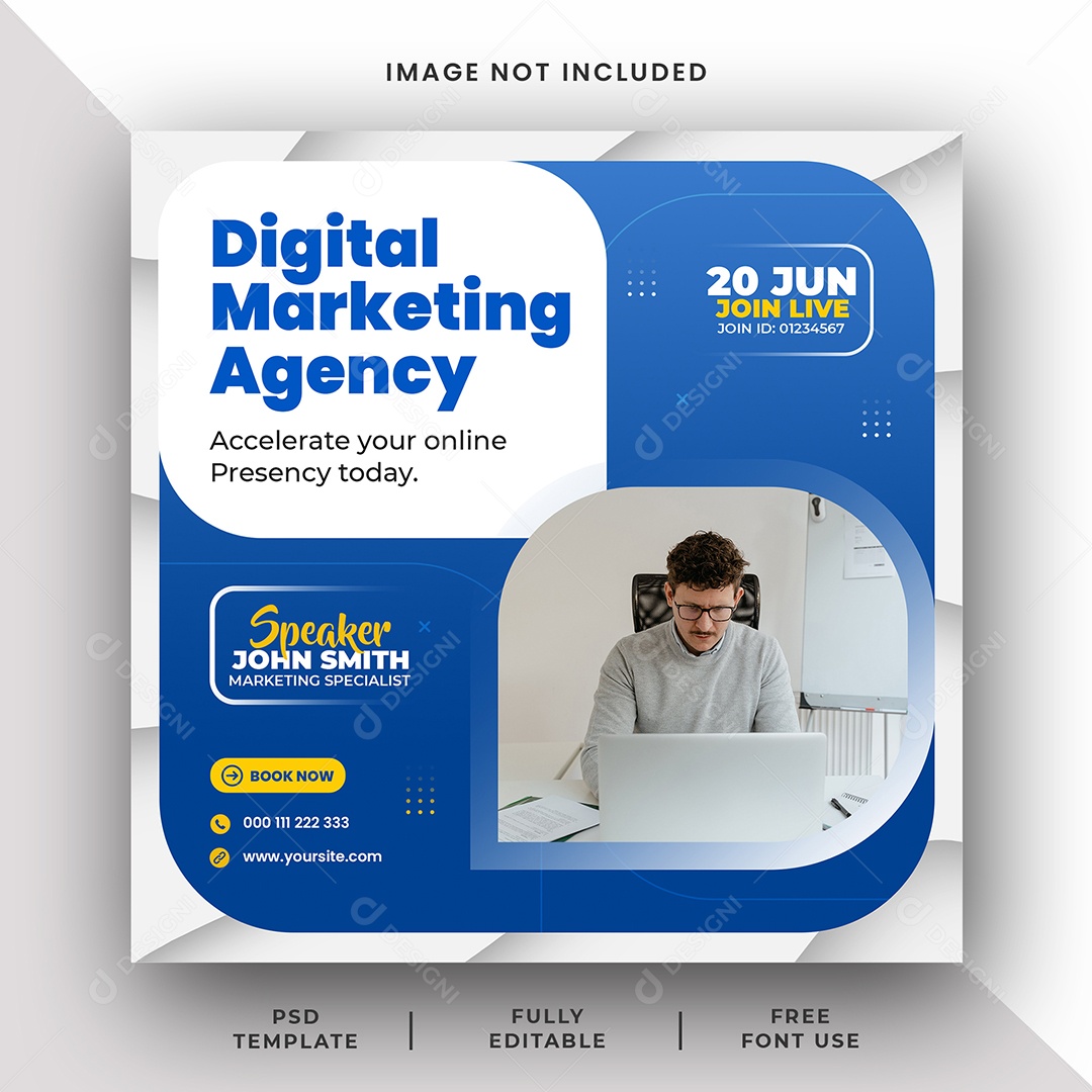 Agência Marketing Social Media PSD Editável