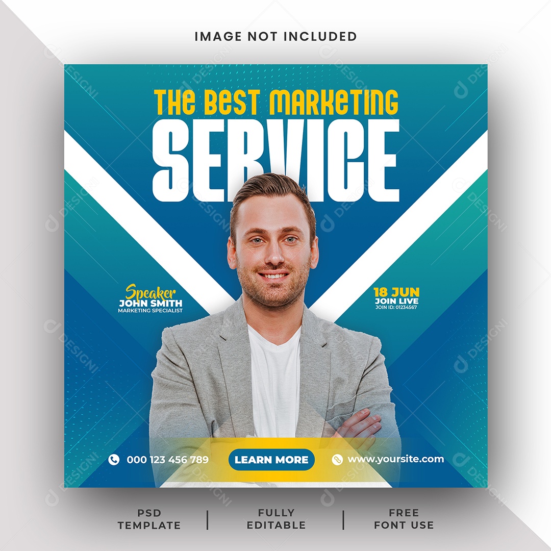 Agência Marketing Digital Social Media PSD Editável