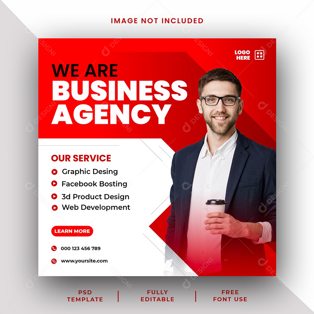 Somos Uma  Agência de Negócios Criativos Social Media PSD Editável