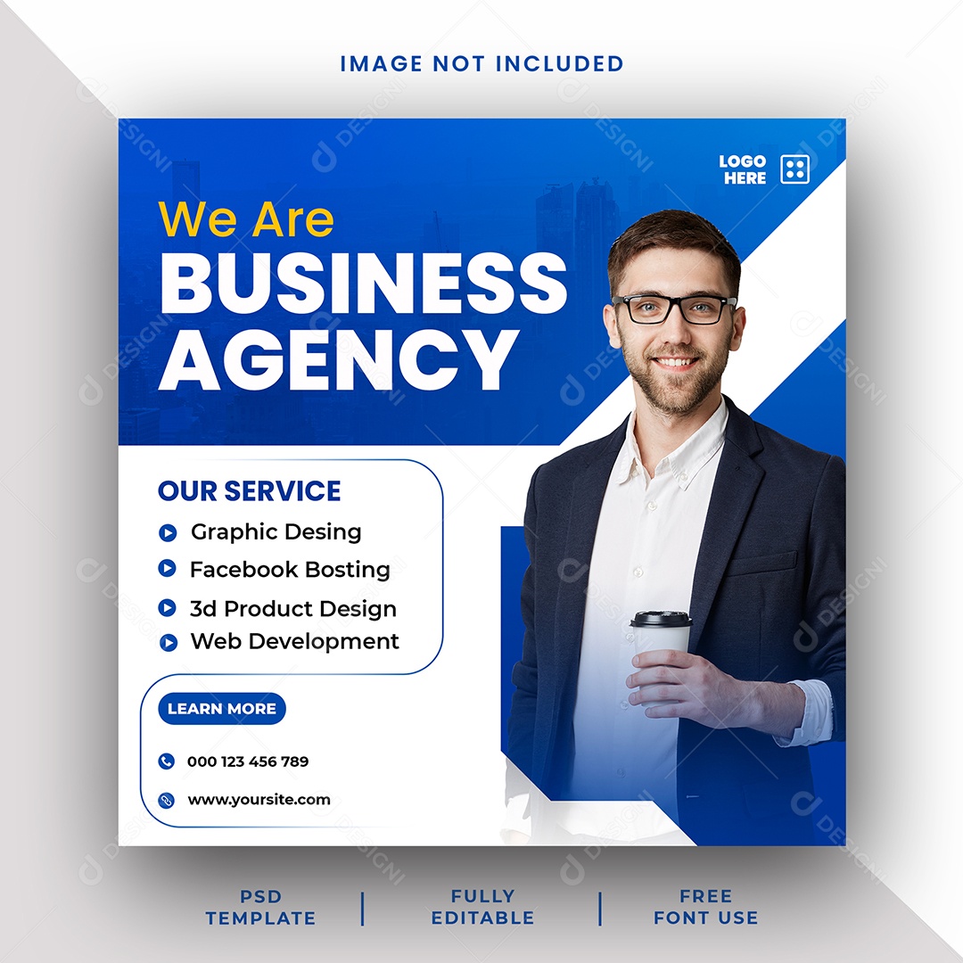 Somos Uma  Agência de Negócios Criativos Social Media PSD Editável