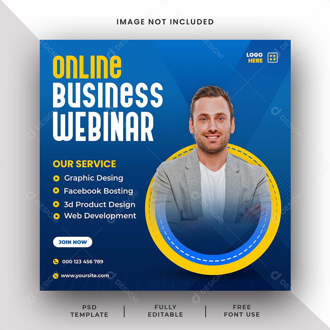 Marketing Webinar Social Media PSD