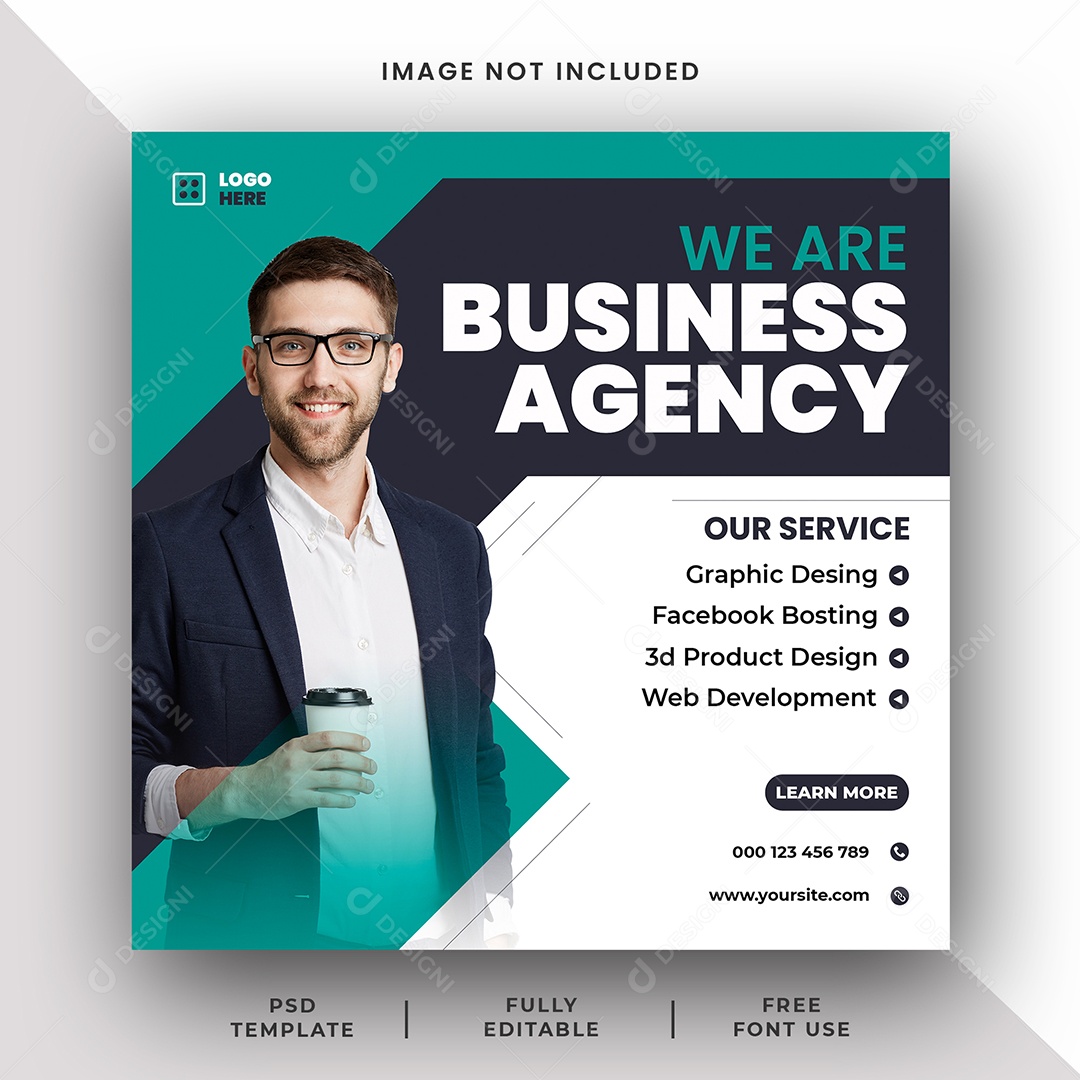 Somos Uma  Agência de Negócios Criativos Social Media PSD Editável