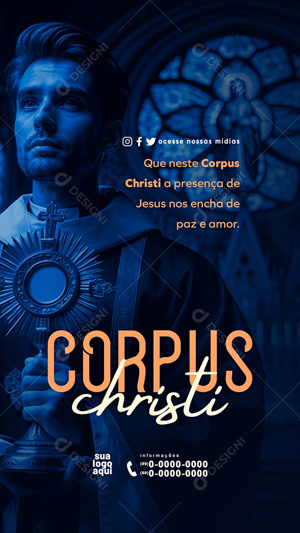 Story Corpus Christi May 30th Presence of Jesus Social Media Editable PSD