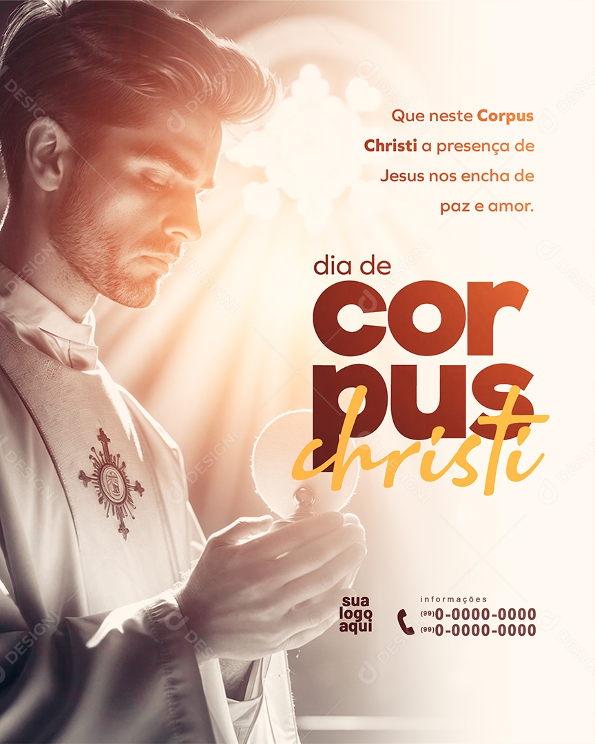 Corpus Christi 30 de Maio a Presença de Jesus nos Encha Social Media PSD Editável