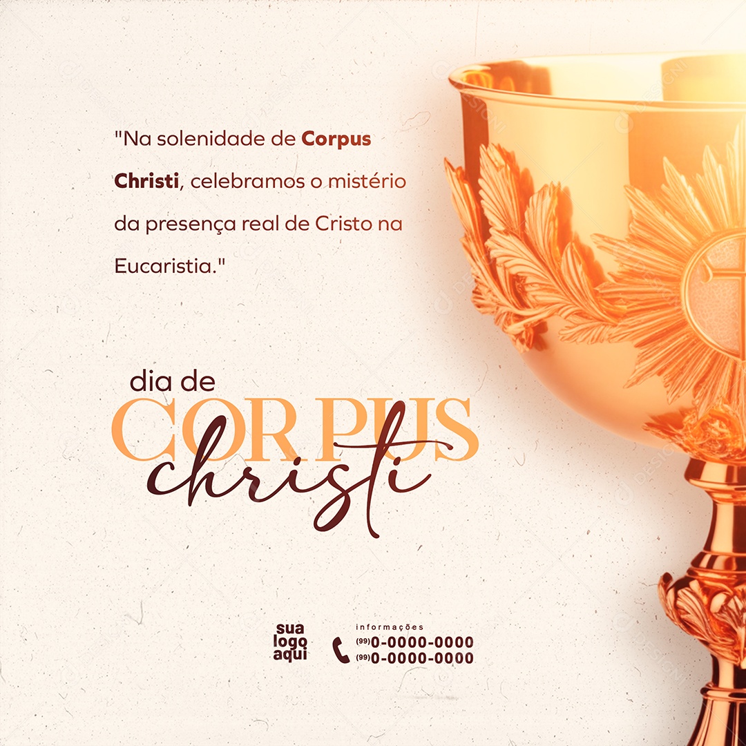 Feed Corpus Christi 30 de Maio Celebramos o Mistério da Presença Real Social Media PSD Editável
