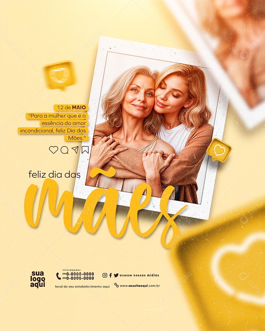 Dia das Mães 12 de Maio Social Media PSD Editável