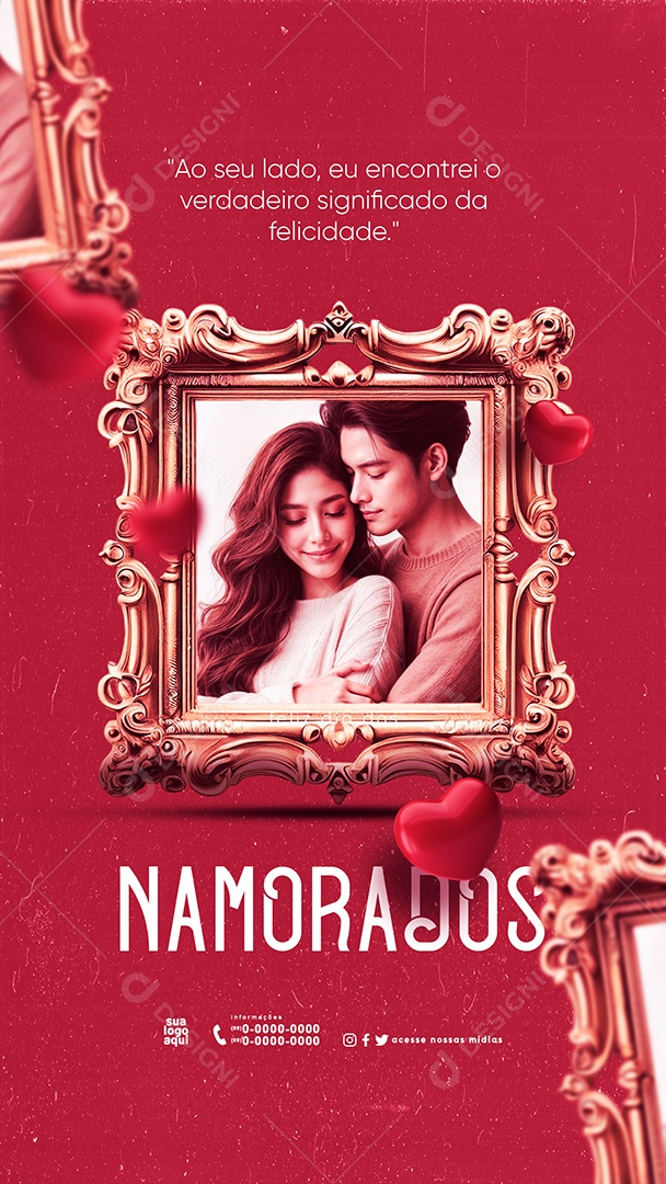 Story  Dia dos Namorados 12 de Junho Social Media PSD Editável
