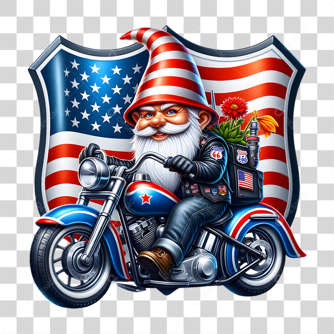 Elemento 3D 4 de Julho Dia da Independência dos Estados Unidos PNG Transparente