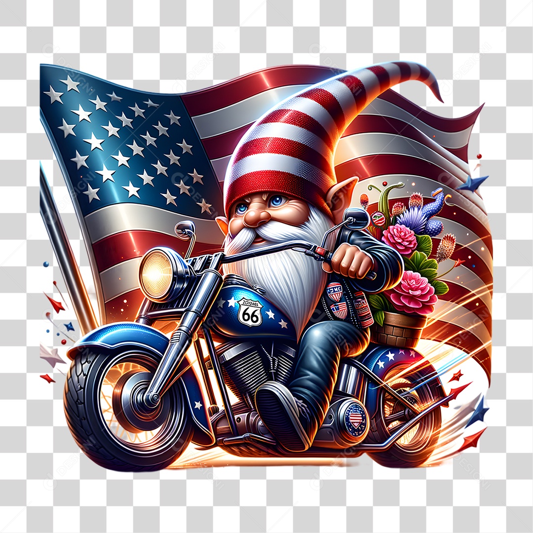 Elemento 3D 4 de Julho Dia da Independência dos Estados Unidos PNG Transparente