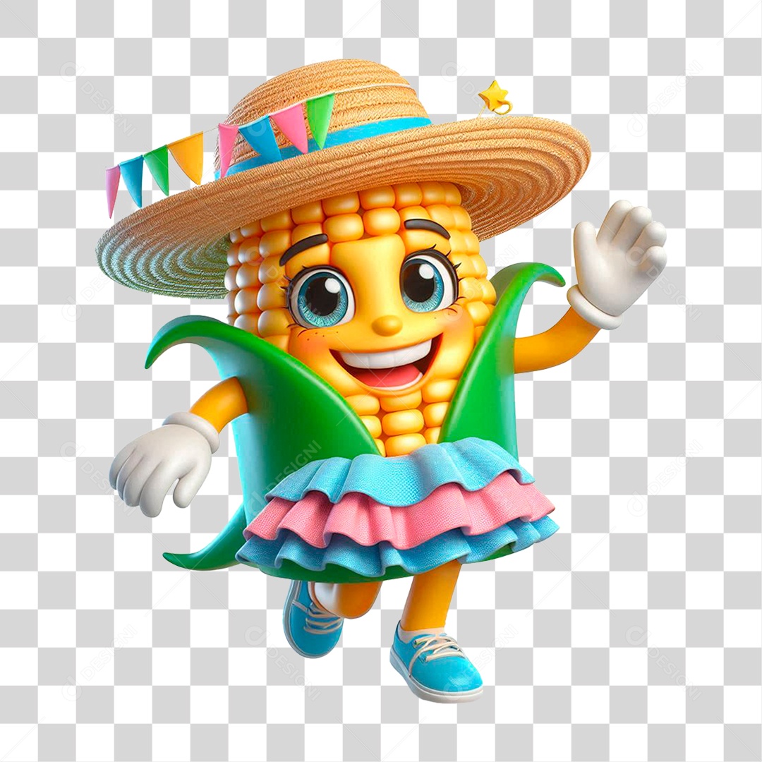 Mascote Milho Verde Festa Junina