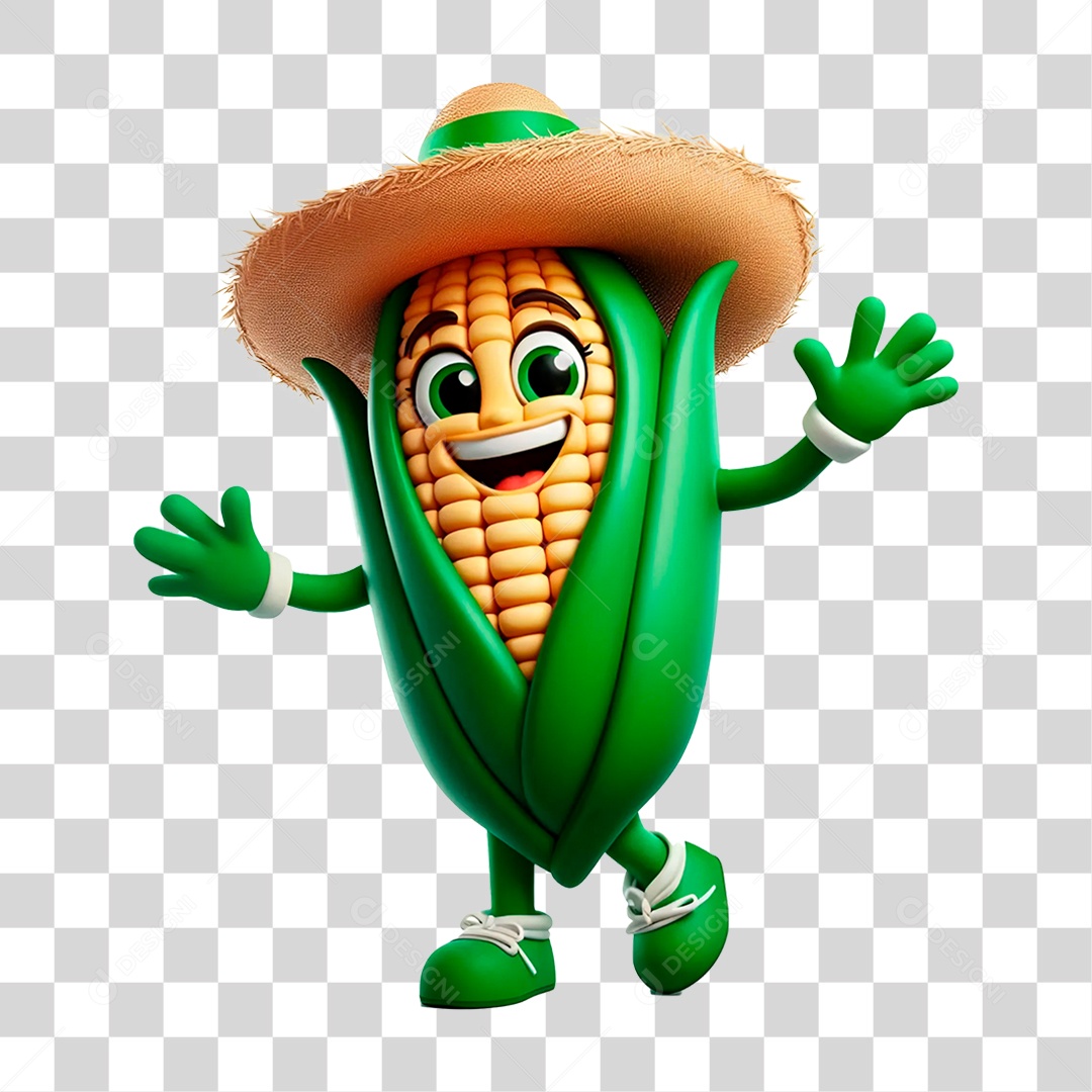 Mascote Milho Verde Festa Junina
