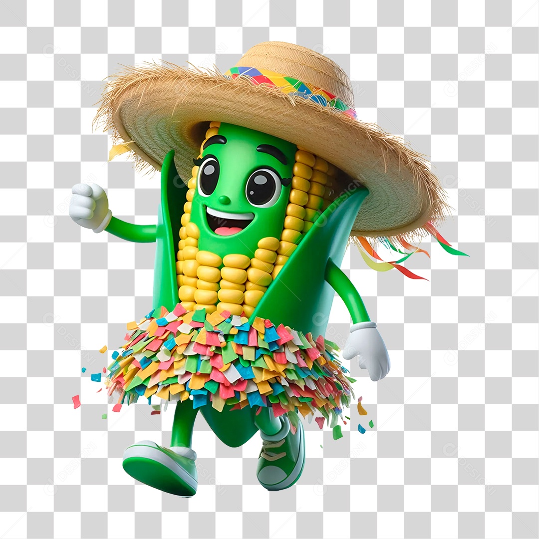 Mascote Milho Verde Festa Junina