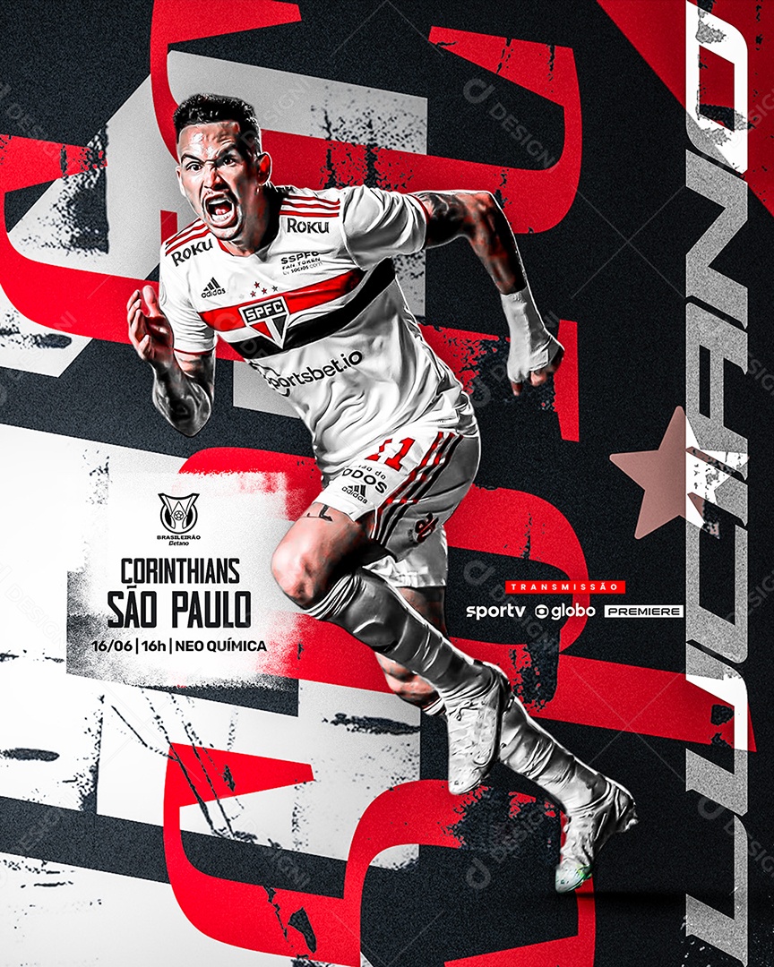 Football Corinthians vs. São Paulo Editable Social Media PSD
