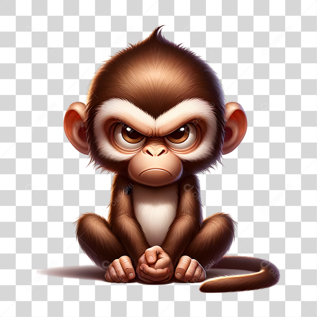 Mascote Macaco PNG Transparente