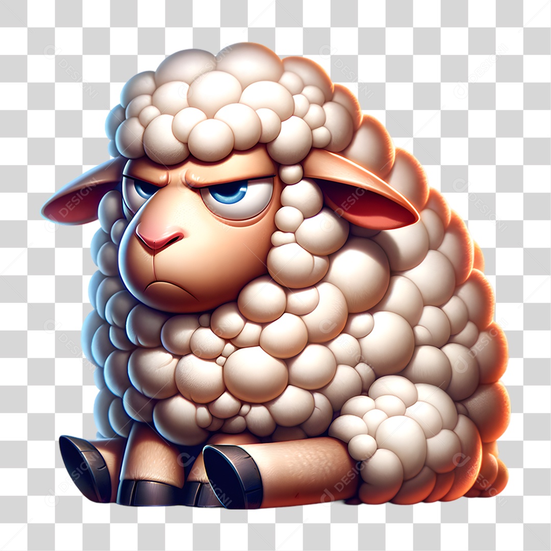 Mascote Ovelha PNG Transparente