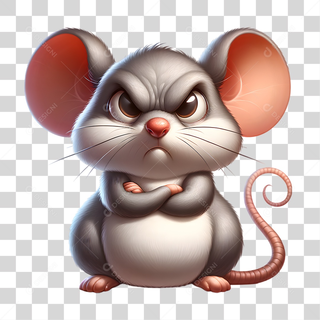 Mascote Rato PNG Transparente