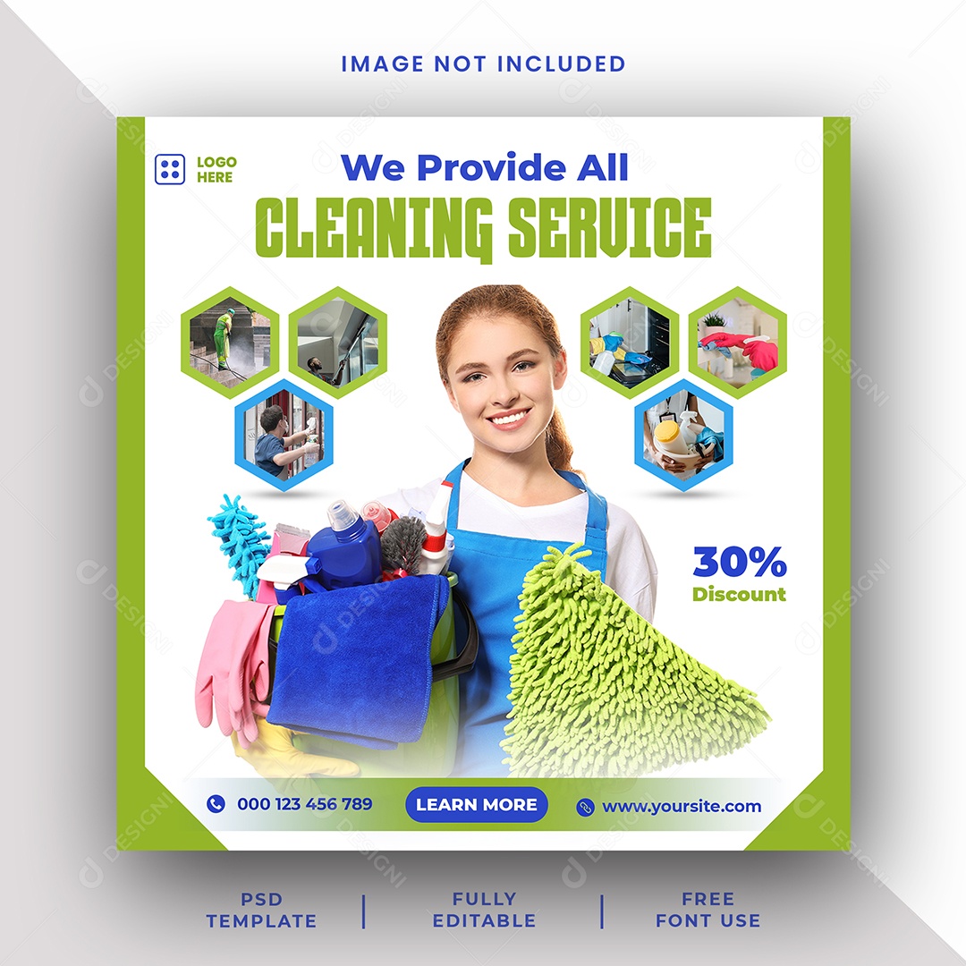 Serviços Gerais Social Media PSD Editável