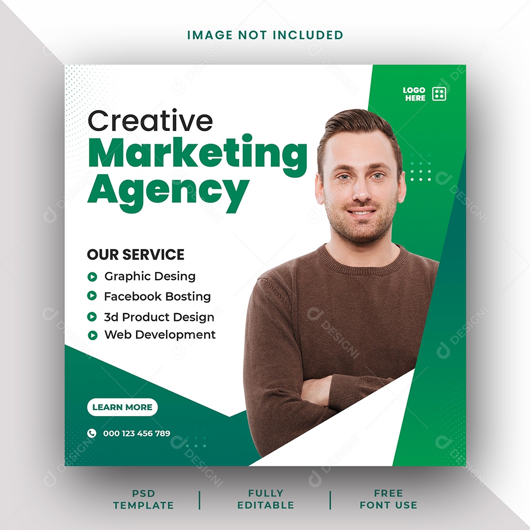 Agência Marketing Social Media PSD Editável