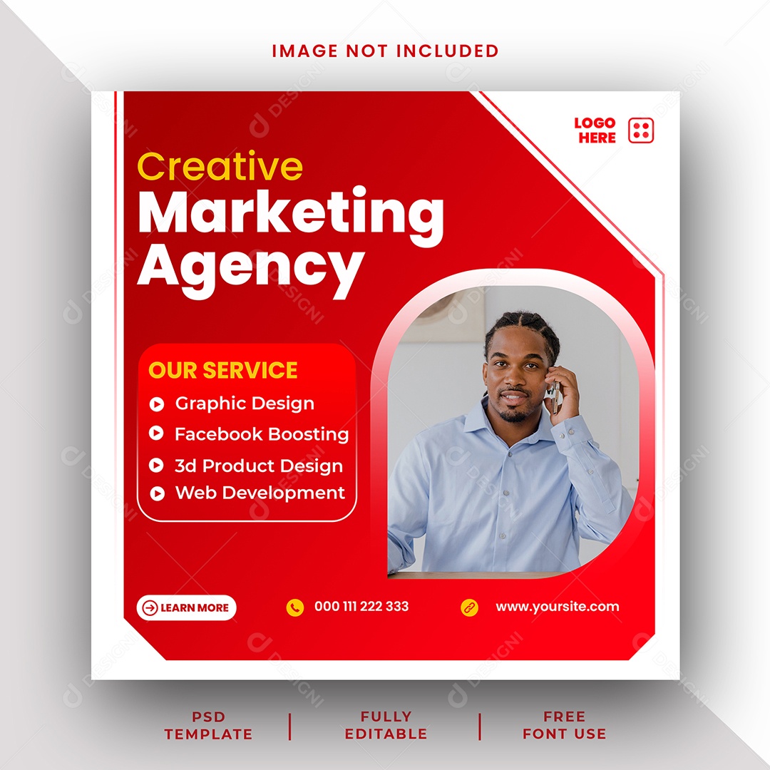 Agência Marketing Digital Social Media PSD Editável