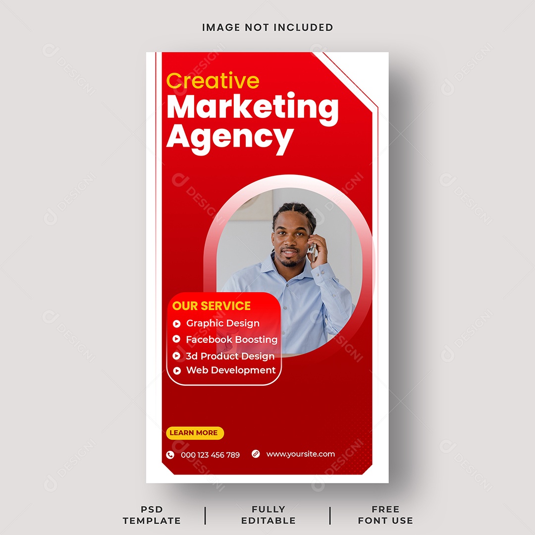 Agência Marketing Digital Social Media PSD Editável