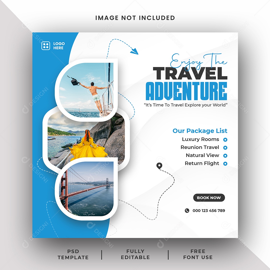 Agência de Viagem Explorando Novos Horizontes Social Media PSD Editável