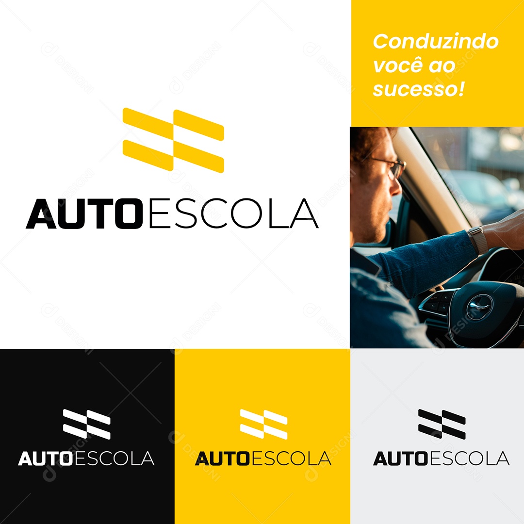 Logo Auto Escola Vetor Ai + EPS Editável