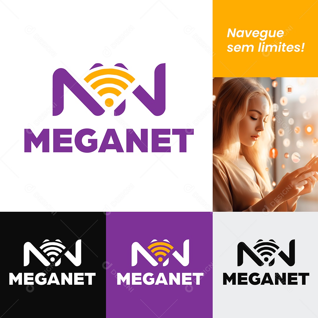 Logo Provedor de Internet Vetor Ai + EPS Editável