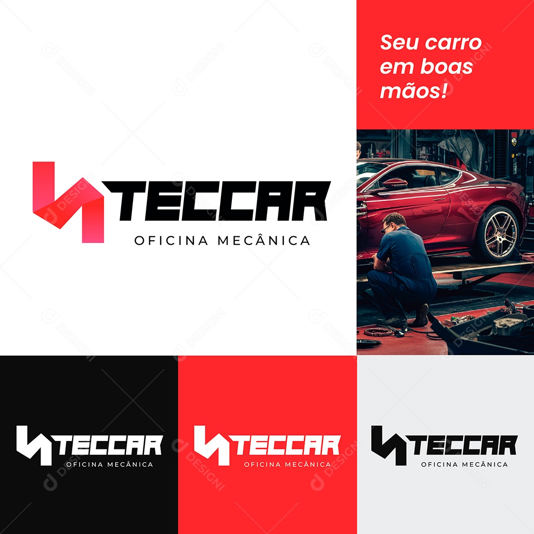 Logo Oficina Mecânica Vetor Ai + EPS Editável
