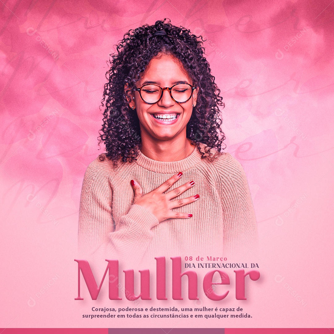 Dia Internacional da Mulher Social Media PSD Editável