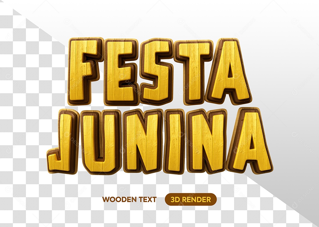 Festa Junina Selo 3D para Composição PSD