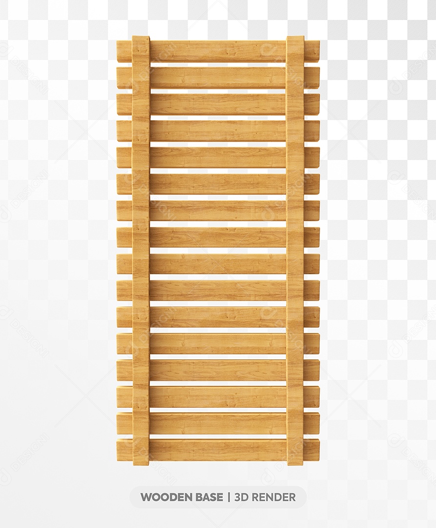 Palet de Madeira Elemento 3D Marron para Composição PSD