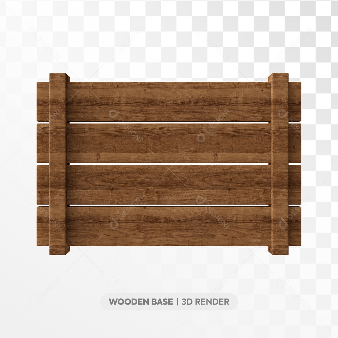 Placa de Madeira Elemento 3D de São João para Composição PSD