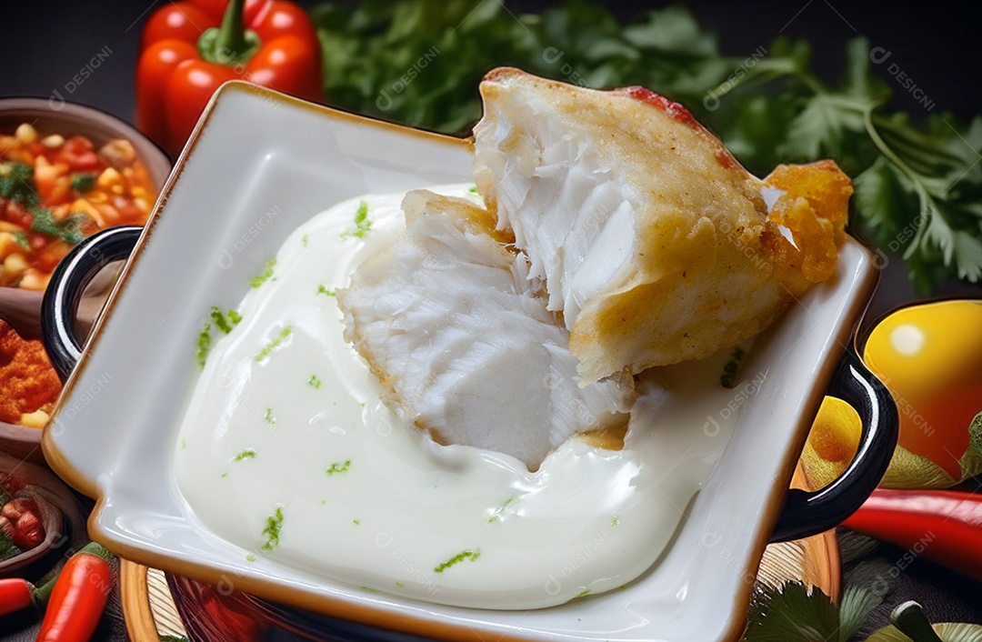 Peixe com molho branco