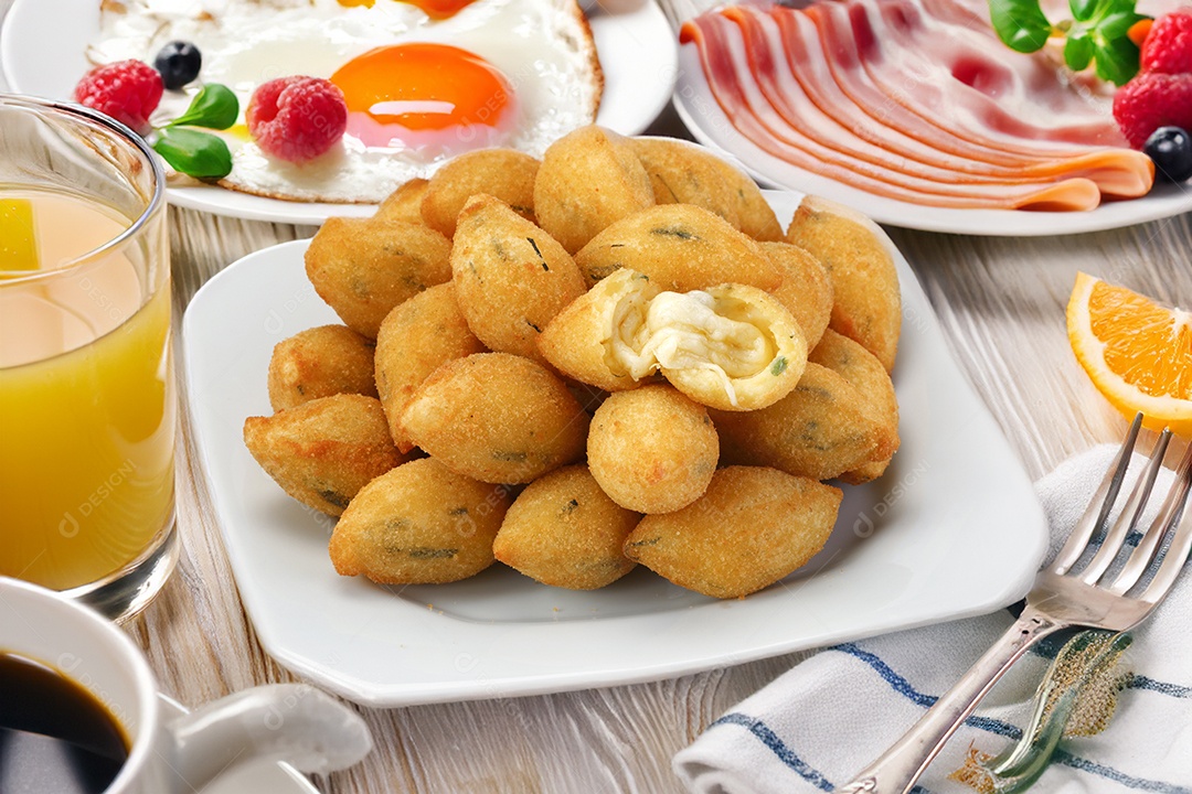 Salgadinho de queijo com cebolinha