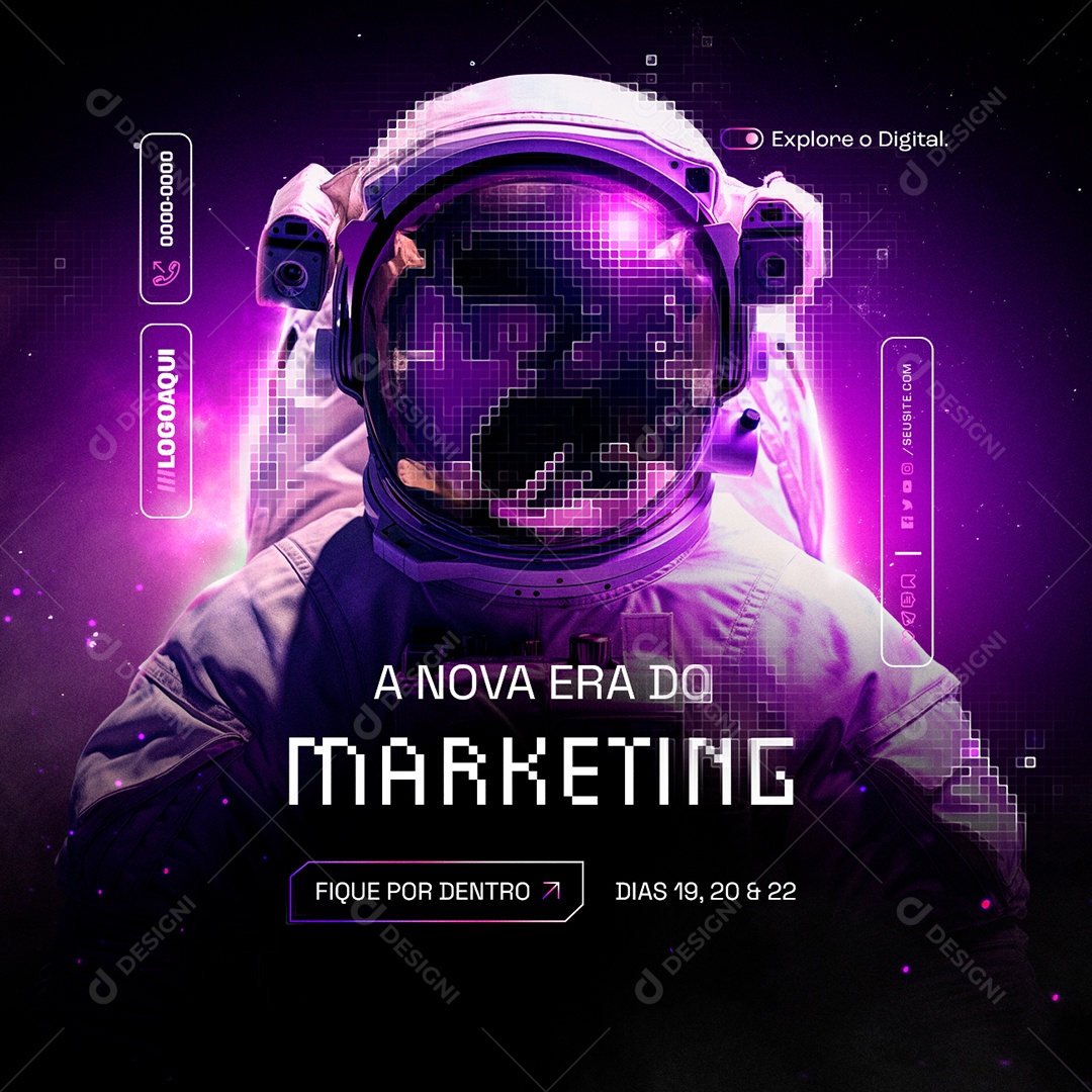 Marketing Digital A Nova Era Social Media PSD Editável