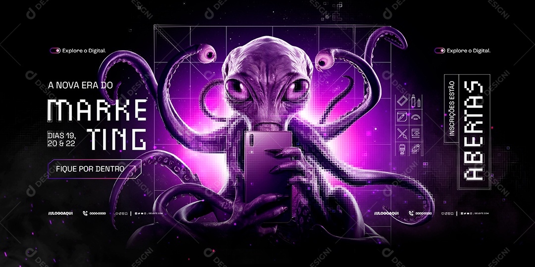 Carrossel Marketing Digital A Nova Era Social Media PSD Editável