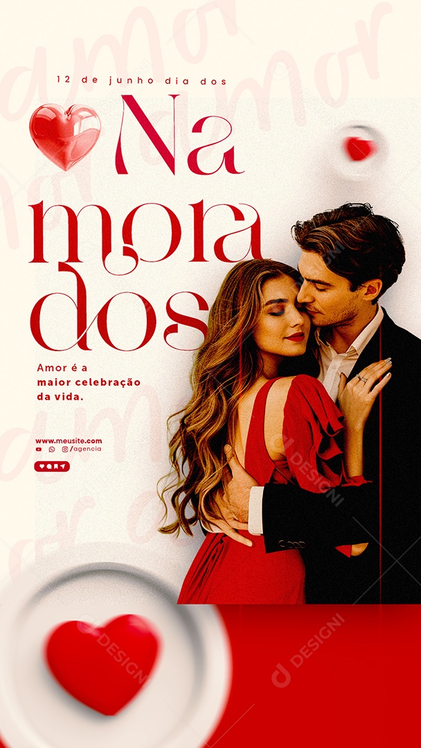 Story Dia dos Namorados 12 de Junho Amor Social Media PSD Editável