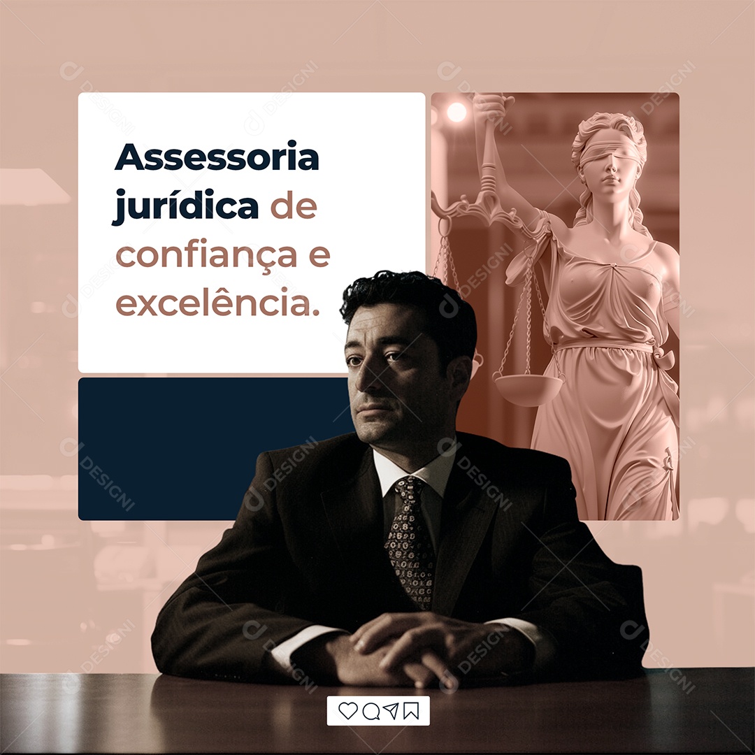 Advocacia Assessoria Jurídico Social Media PSD Editável