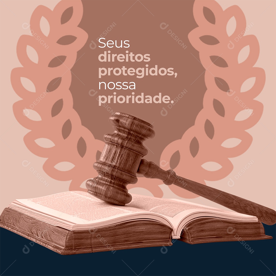 Advocacia Seus Direitos Social Media PSD Editável