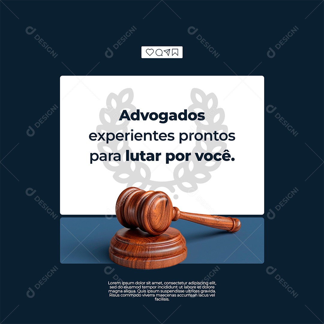 Advocacia Advogados Social Media PSD Editável