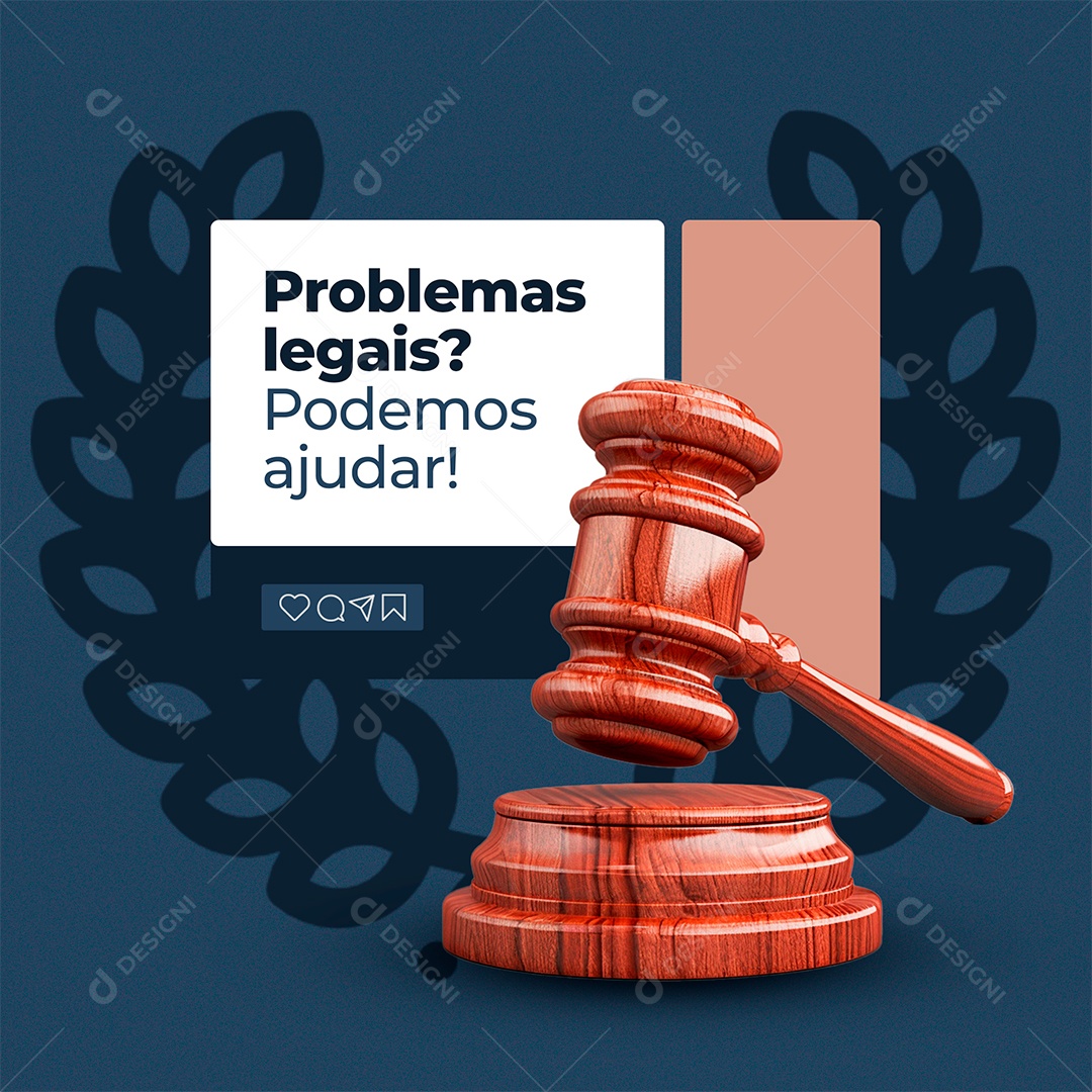 Problemas Legais Social Media PSD Editável