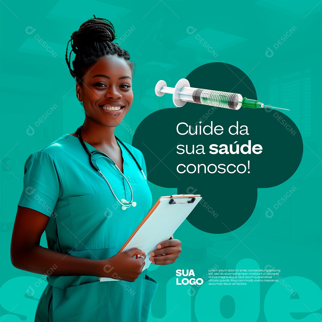 Social Media Clínica de Saúde Cuide da sua Saúde Conosco